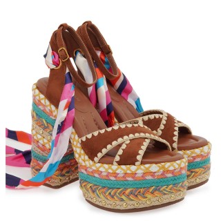 Γυναικεία Πέδιλα W47004476A17 Eco-Suede Ταμπά-Πολύχρωμο ALESSANDRA BRUNI
