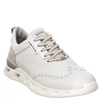 Ανδρικά Sneakers 12295A-4652AM-RUSH Δέρμα-Δέρμα Καστόρι Off White Ambitious