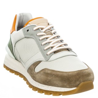 Ανδρικά Sneakers 12729-6079AM-SILKY Δέρμα-Δέρμα Καστόρι Μπεζ Ambitious