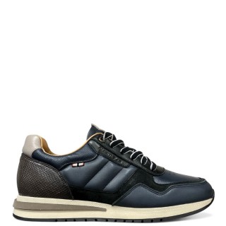 Ανδρικά Sneakers 13128-7128AM-TEMPLE Δέρμα Μπλέ Ambitious