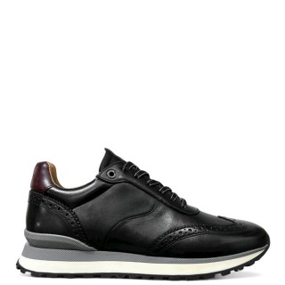 Ανδρικά Sneakers 13139-6330AM-PARK Δέρμα Μαύρο Ambitious