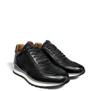 Ανδρικά Sneakers 13139-6330AM-PARK Δέρμα Μαύρο Ambitious