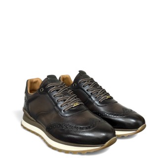 Ανδρικά Sneakers 13139-7290ΑΜ-PARK Δέρμα Καφέ AMBITIOUS