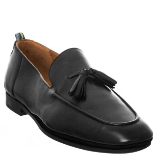 Ανδρικά Μοκασίνια & Loafers 13428-1321ΑΜ-STEVI Δέρμα Μαύρο AMBITIOUS