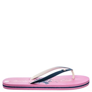 Γυναικείες Παντόφλες 2793 Καουτσούκ Μπλέ-Ροζ BEVERLY HILLS POLO CLUB