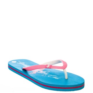 Γυναικείες Παντόφλες 2793 Καουτσούκ Ροζ-Σιέλ BEVERLY HILLS POLO CLUB