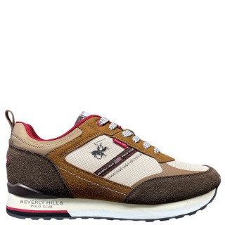 Ανδρικά Sneakers BHM513100-0017-BEVERLY MIX Eco-Suede Καφέ-Μπεζ Beverly Hills Polo Club