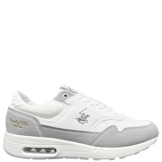 Ανδρικά Sneakers BHM517001-0480-TEAM MIX Eco-Leather Λευκό-Γκρι Beverly Hills Polo Club