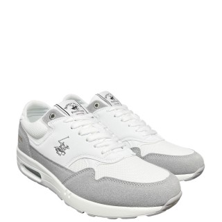 Ανδρικά Sneakers BHM517001-0480-TEAM MIX Eco-Leather Λευκό-Γκρι Beverly Hills Polo Club