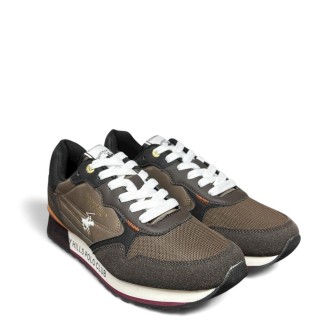 Ανδρικά Sneakers BHM523105-0012-KING POWER MIX Ύφασμα-Eco-Leather Καφέ BEVERLY HILLS POLO CLUB