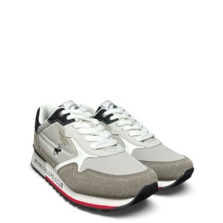 Ανδρικά Sneakers BHM613105-KING POWER MIX Ύφασμα-Eco-Suede Γκρι BEVERLY HILLS POLO CLUB
