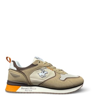 Ανδρικά Sneakers BHM613200-DYLAN MIX Eco-Suede Μπεζ BEVERLY HILLS POLO CLUB