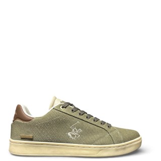 Ανδρικά Sneakers BHM614001-HILLS CVS Ύφασμα Χακί BEVERLY HILLS POLO CLUB