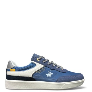 Ανδρικά Sneakers BHM614900-DUSTIN MIX Ύφασμα-Eco-Suede Μπλέ BEVERLY HILLS POLO CLUB