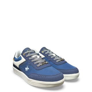 Ανδρικά Sneakers BHM614900-DUSTIN MIX Ύφασμα-Eco-Suede Μπλέ BEVERLY HILLS POLO CLUB
