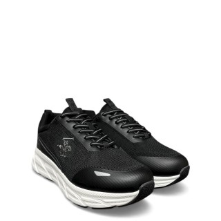 Ανδρικά Sneakers BHM616200-MARVIN KNIT Ύφασμα Μαύρο BEVERLY HILLS POLO CLUB