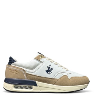 Ανδρικά Sneakers BHM617001-TEAM MIX Ύφασμα-Eco-Leather Μπεζ BEVERLY HILLS POLO CLUB