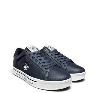Ανδρικά Sneakers BHM624110-1108-PRESTON LT Eco-Leather Μπλέ BEVERLY HILLS POLO CLUB
