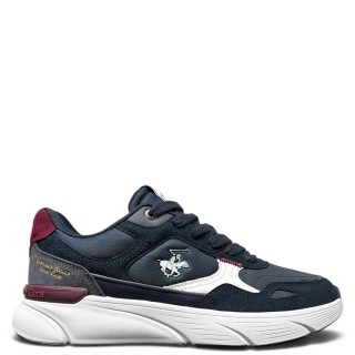 Ανδρικά Sneakers BHM627105-1108-SHELBY MIX Ύφασμα-Eco-Leather-Eco-Suede Μπλέ BEVERLY HILLS POLO CLUB