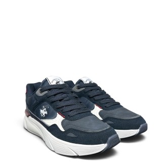 Ανδρικά Sneakers BHM627105-1108-SHELBY MIX Ύφασμα-Eco-Leather-Eco-Suede Μπλέ BEVERLY HILLS POLO CLUB