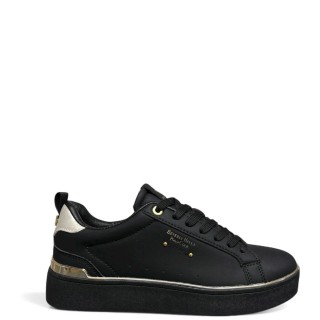 Γυναικεία Sneakers BHW524300-0006-QUEENS CUP LTX Eco-Leather Μαύρο BEVERLY HILLS POLO CLUB