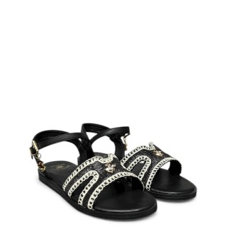 Γυναικεία Πέδιλα BHW619720-0003-MARYLIN MIX Ψάθα Μαύρο BEVERLY HILLS POLO CLUB