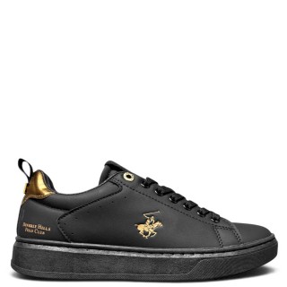 Γυναικεία Sneakers BHW625200-0003-HUBY LTX Eco-Leather Μαύρο BEVERLY HILLS POLO CLUB