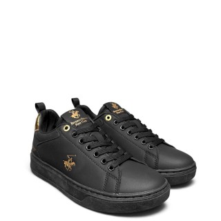 Γυναικεία Sneakers BHW625200-0003-HUBY LTX Eco-Leather Μαύρο BEVERLY HILLS POLO CLUB