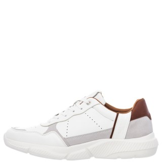 Ανδρικά Sneakers KN0105-ZS Eco-Leather Λευκό-Ταμπά CALGARY
