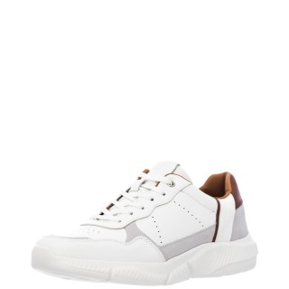 Ανδρικά Sneakers KN0105-ZS Eco-Leather Λευκό-Ταμπά CALGARY