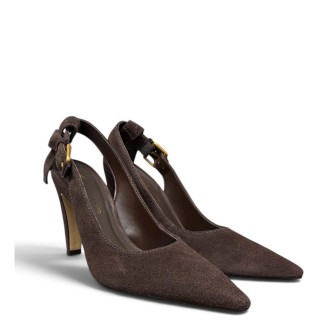 Γυναικείες Γόβες 754045-CAB01-SUEDE Δέρμα Καστόρι Σκούρο Καφέ CARRANO