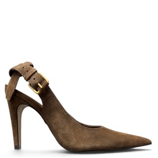 Γυναικείες Γόβες 754045-CAB01-SUEDE Δέρμα Καστόρι Καφέ CARRANO