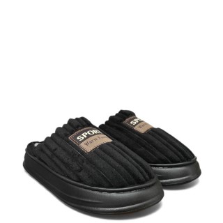 Γυναικείες Χειμερινές Παντόφλες CDCΜ251035 Γούνα Μαύρο CASA DE CALMA