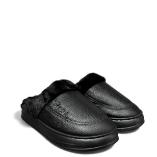 Γυναικείες Χειμερινές Παντόφλες CDCM251127 Eco-Leather Μαύρο CASA DE CALMA