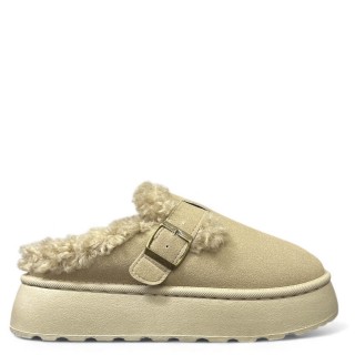 Γυναικεία Mules CDCW251030 Eco-Leather Nubuck Μπεζ CASA DE CALMA