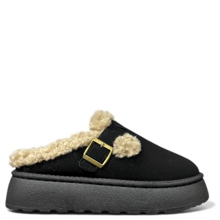 Γυναικεία Mules CDCW251030 Eco-Leather Nubuck Μαύρο CASA DE CALMA