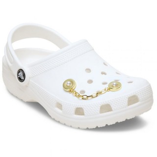  10017435-Gold Chain with Pearl Rivets Μέταλλο Χρυσό CROCS