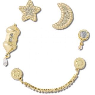  10017807-Month of Happiness 5 Pack Μέταλλο Χρυσό CROCS