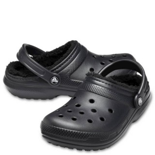 Γυναικεία Mules 203591-060-Classic Lined Clog Croslite Μαύρο CROCS
