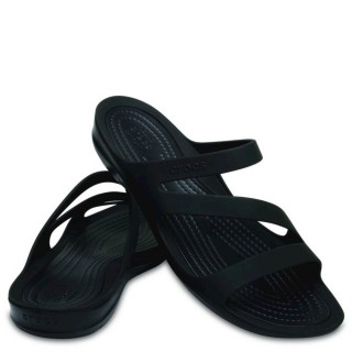 Γυναικείες Παντόφλες 203998-060-Swiftwater Sandal W Croslite Μαύρο CROCS