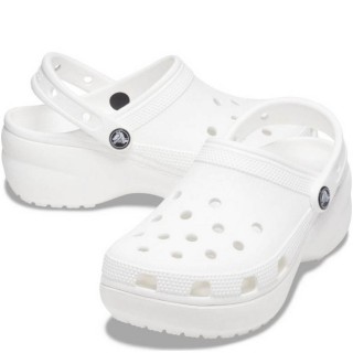 Γυναικεία Mules 206750-100-Classic Platform Clog Croslite Λευκό CROCS