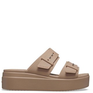 Γυναικείες Πλατφόρμες 207431-2Q9-Brooklyn Buckle Lowwdg Croslite Latte CROCS