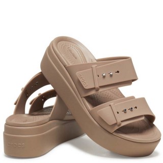 Γυναικείες Πλατφόρμες 207431-2Q9-Brooklyn Buckle Lowwdg Croslite Latte CROCS