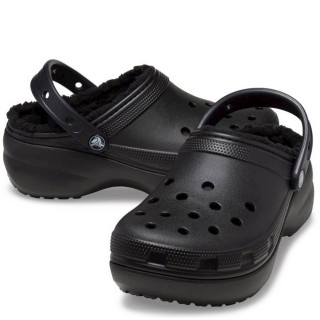 Γυναικεία Mules 207938-001-Classic Platform Lined Clog W Croslite Μαύρο CROCS