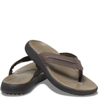 Ανδρικές Σαγιονάρες & Παντόφλες 209332-206-Yukon Vista 22 LR Flip Eco-Leather Καφέ CROCS
