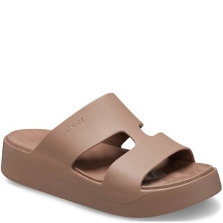 Γυναικείες Παντόφλες 209409-2Q9-Getaway Platform H-Strap Croslite Latte CROCS