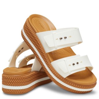 Γυναικείες Παντόφλες 209978-0WV-Brooklyn Woven Buckle Croslite Chalk CROCS