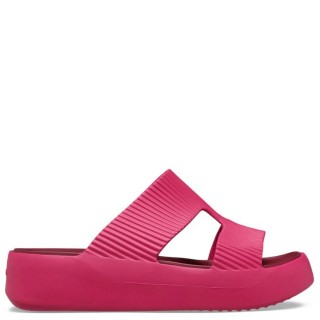 Γυναικείες Παντόφλες 210701-6ZQ-Getaway Groove Platform H-Strap Croslite Φούξια CROCS