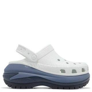 Γυναικεία Mules 210749-1NL-Mega Crush Matte Clog Croslite Λευκό-Μπλέ CROCS