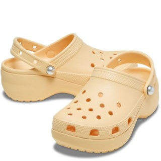Γυναικεία Mules 211231-78Z-Classic Platform Pearl Clog Croslite Πορτοκαλί CROCS